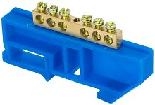 Шина неизолированная EKF PROxima N "ноль" ШНИ-6х9-6-Д-С 6 групп синий картинка 